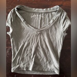 Aeropostale crop top khaki green